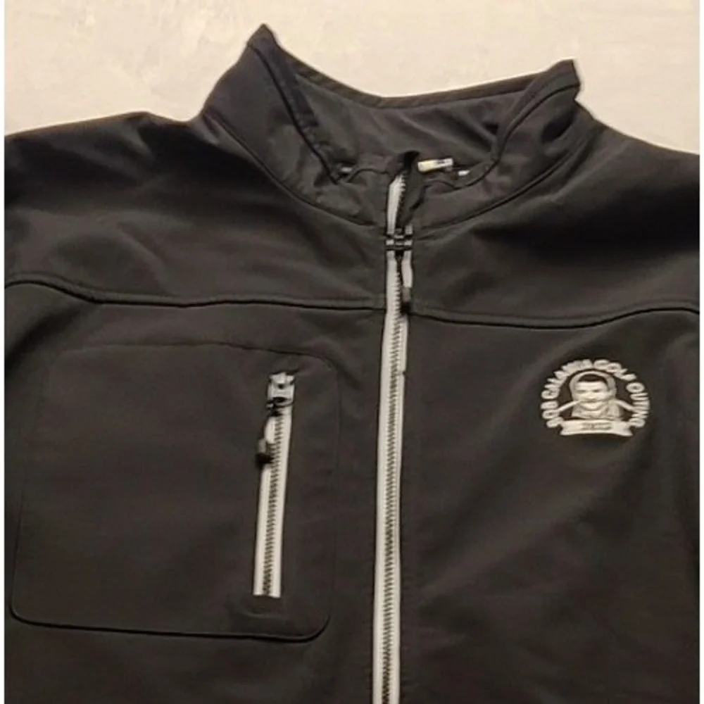 Clique Men's Softshell Jacket XL Black Full Zip Fleece Lined Bob‎ Calamia Golf